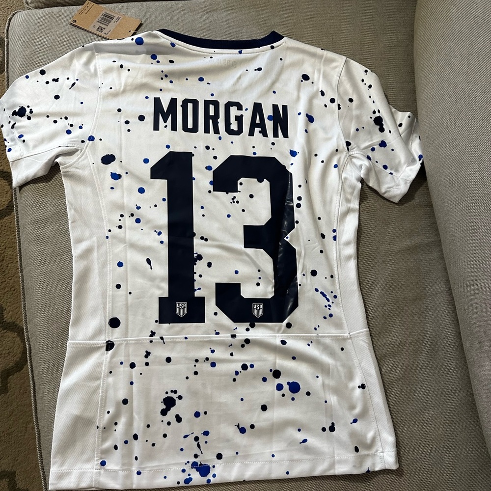 Official USWNT 4 star Nike Dri-Fit Soccer Jersey t-shirt Alex Morgan print